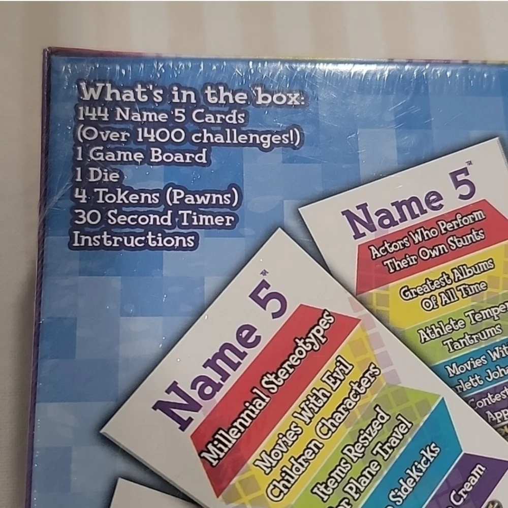 LOT of 2 Games POP CULTURE TRIVIA GAME & NAME 5 NWT